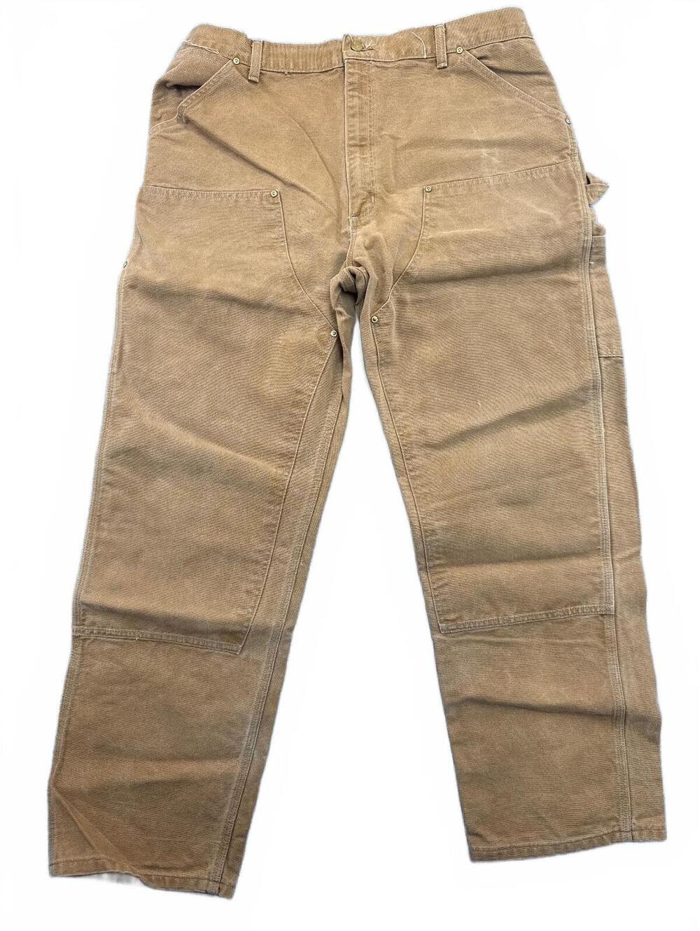 Vintage Carhartt Double Knee Duck Canvas Work Pants Carhartt Brown